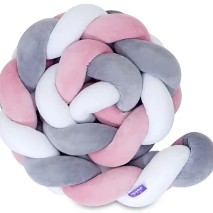 Mix Pink Stootrand Kinderbed – Vlecht