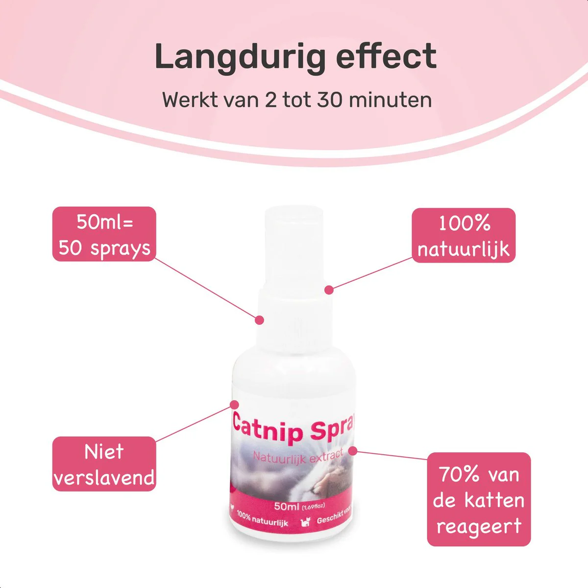 Catnip Spray - 100% natuurlijk - Kattenkruid spray - Catnip speelgoed - Valeriaan - Kat - Katten - Afbeelding 3