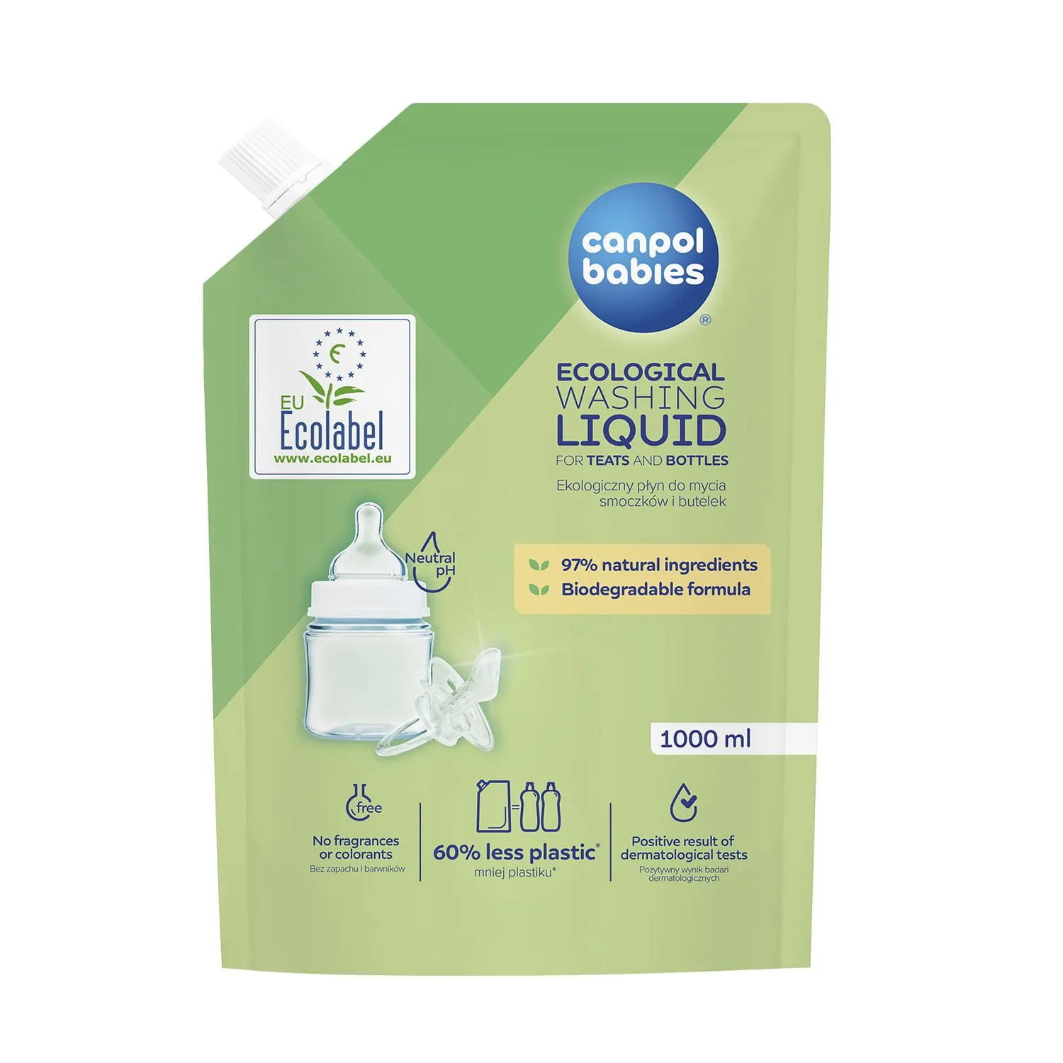 Canpol baby’s Milieuvriendelijke vloeistof voor het wassen van flessen en spenen 1000 ml - Afbeelding 2