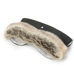 Kinderwagen handenwarmer met bont – Black Winter