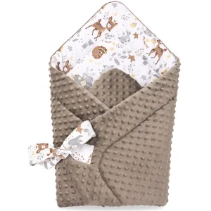 Magical Woodland & Mocha Minky Baby Wikkeldeken