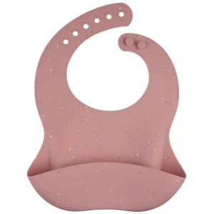 Canpol baby’s Slabbetje van silicone met zakje – DOTS Pink
