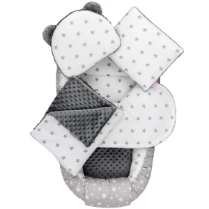 Grey Stars & Grey Minky 5-Delige Set Comfort