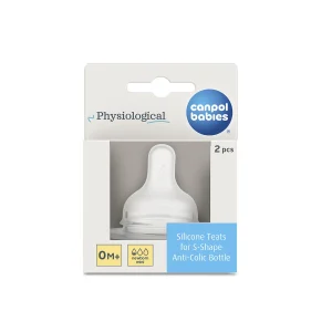 Canpol baby’s by Difrax Siliconen speen voor fles S-Shape S (mini) 2 stuks.