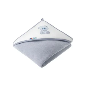 AKUKU Badhanddoek met cape – Grijze Teddybeer