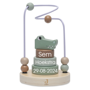 Houten spiraal Croco | MET NAAM | Jollein