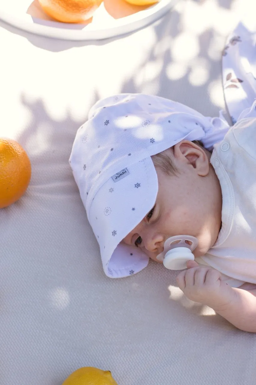 Bamboe hoofddoekje met zonneklep – Little Stars - Afbeelding 4