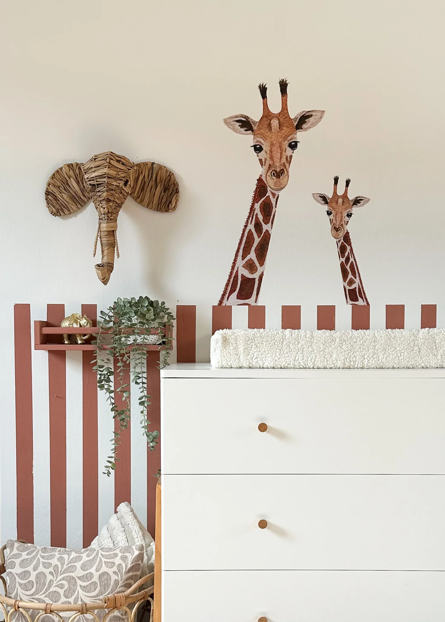 Muurstickers | Waterverf Giraffen hoofden