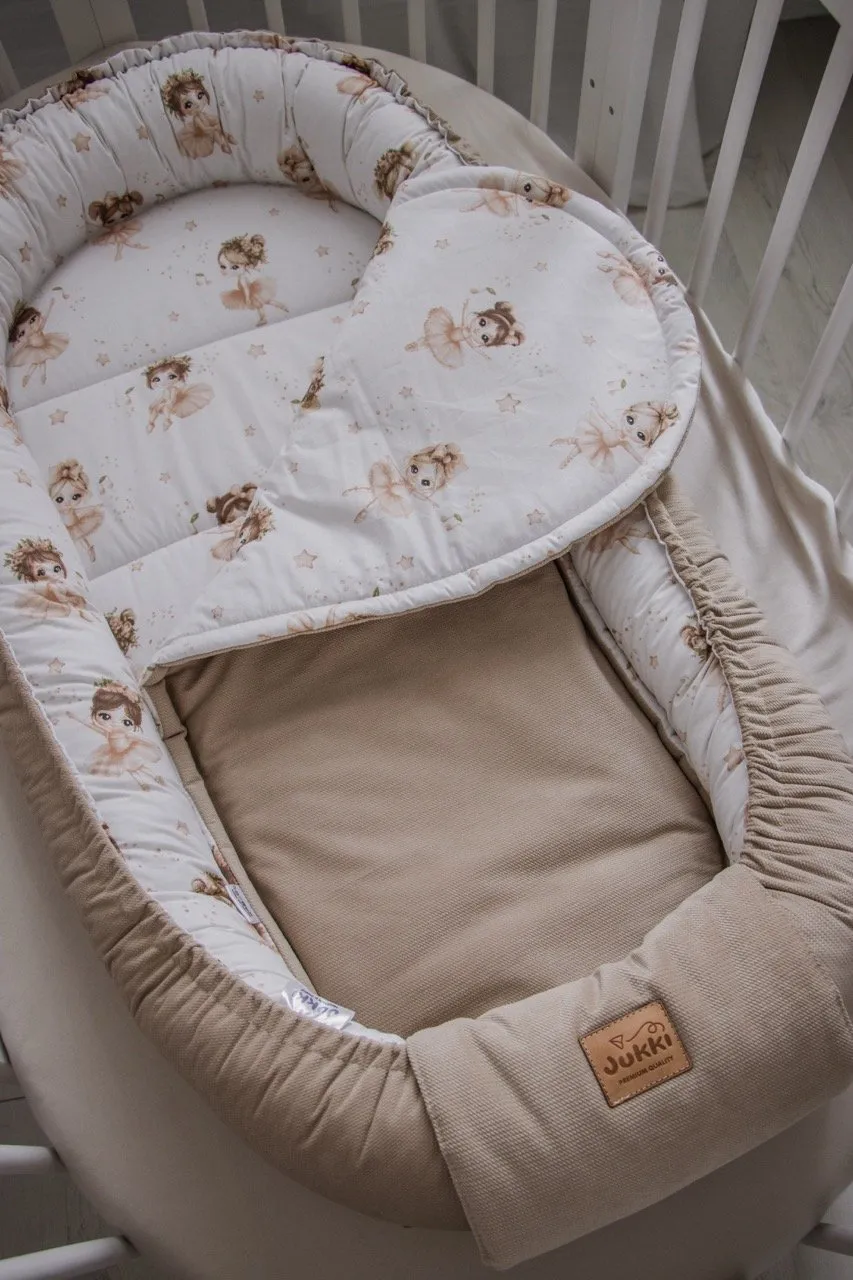 Prima Ballerina & Cappuccino Velvet Matras Voor in Babynestje XXL - Afbeelding 5