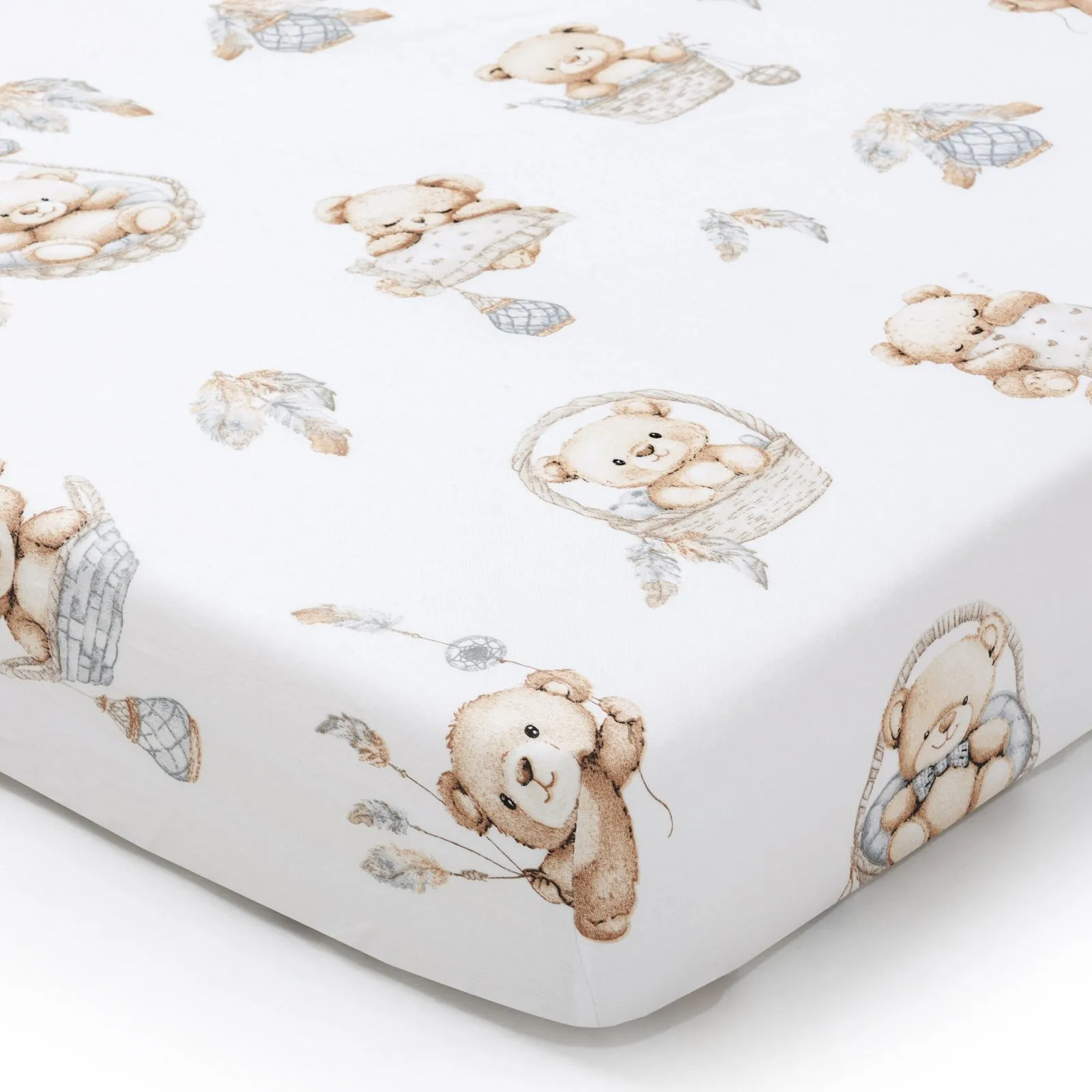 Boho Bears Hoeslaken met Elastiek 120x60cm