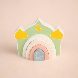 Houten Masjid Regenboogbogen – Montessori geïnspireerd stapelspeelgoed