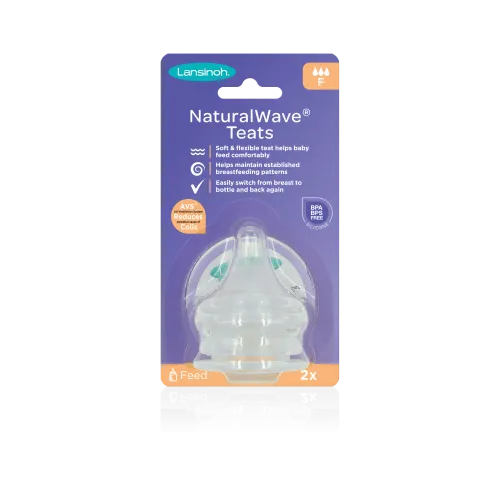 LANSINOH Voedingsspeen Natural Wave® met snelle doorstroming 6m+ (2 st.) - Afbeelding 2