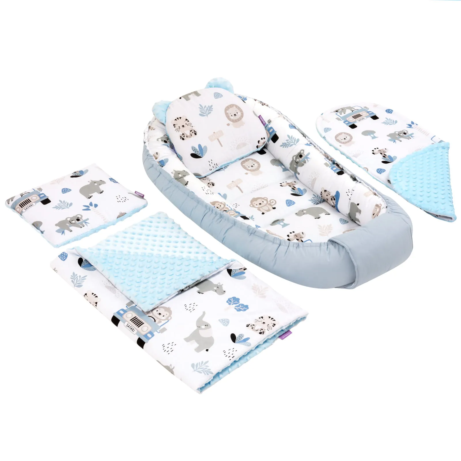 Blue Safari & Blue Minky 5-Delige Set Comfort - Afbeelding 3