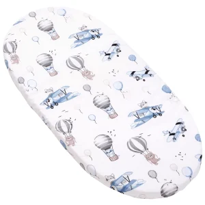 Balloon Travel Blue Bedlaken met elastiek voor 80x40cm