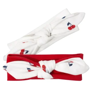 Elastische hoofdband met strik (2 stuks) – Cherries