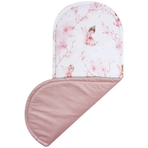 Little Fairy & Smokey Pink Soft Velvet Matras Voor in Babynestje XXL