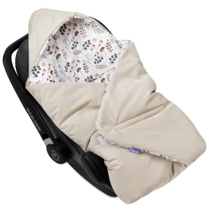Boho Garden & Ecru Velvet Deken Voor Autostoel