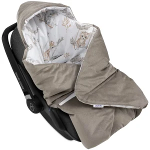 Happy Jungle & Latte Velvet Deken Voor Autostoel