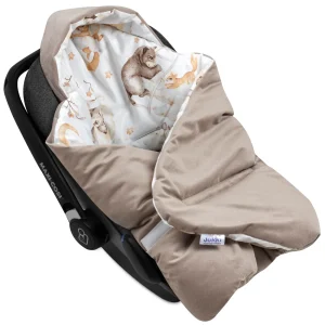 Sweet Teddy & Latte Velvet Deken Voor Autostoel