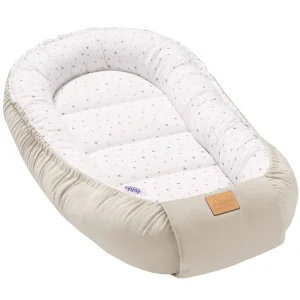 Little Stars Muslin & Ecru Velvet Baby Nest Cocoon Comfort