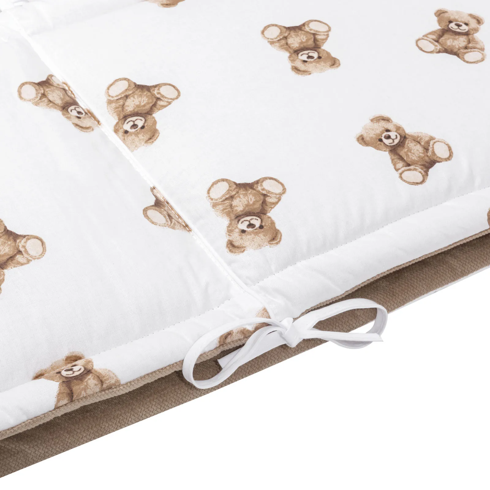 Mr. Teddy & Caramel Velvet Stootkussen voor Kinderbed 180x30cm - Afbeelding 5