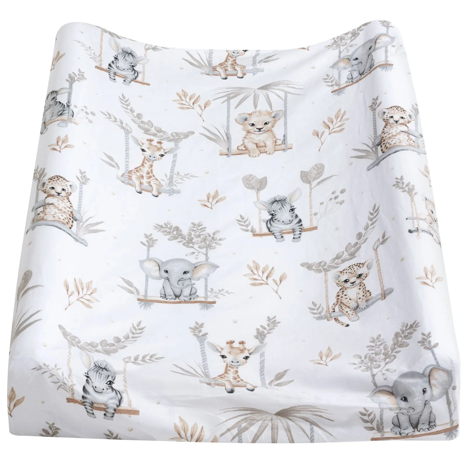 Aankleedkussenhoes met elastiek – Happy Jungle - Afbeelding 3