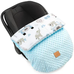 Blue Safari & Blue Minky Voetenzak voor autostoel en kinderwagen