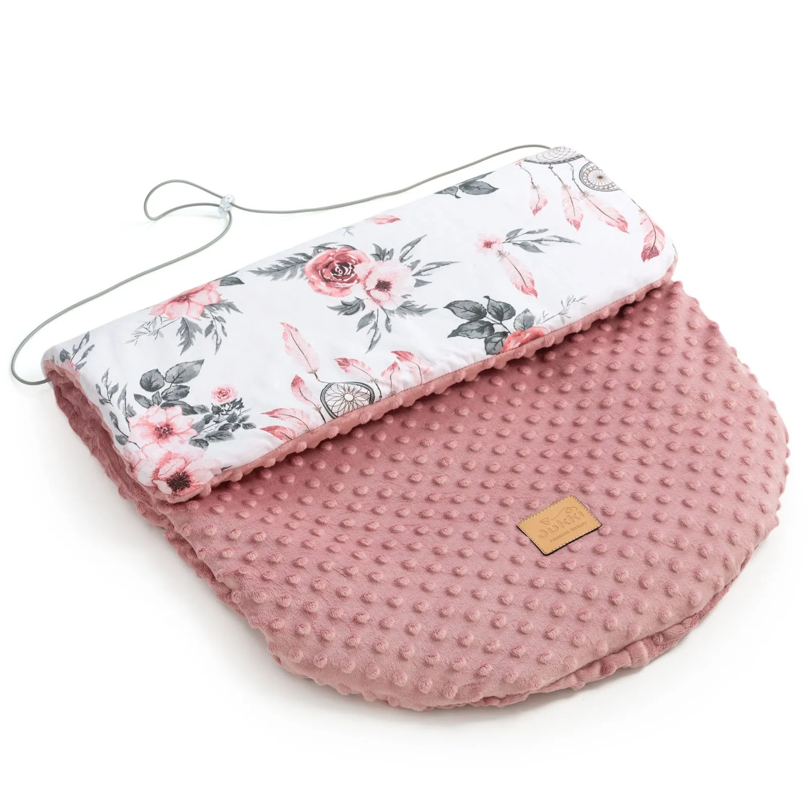 Summer Dream & Old Rose Minky Voetenzak voor autostoel en kinderwagen - Afbeelding 3