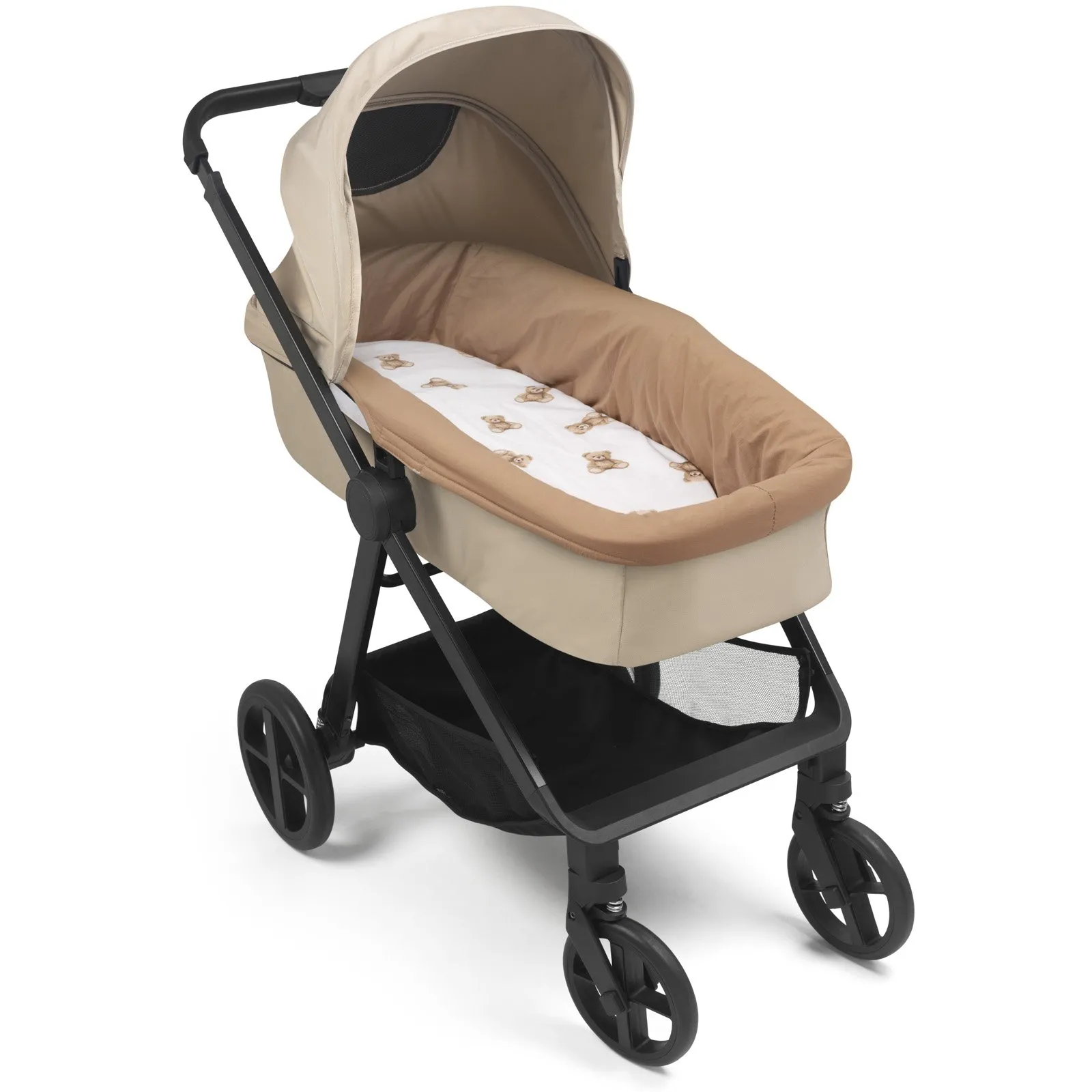 Set voor baby gondel – katoenen beschermer + hoeslaken – Mr. Teddy