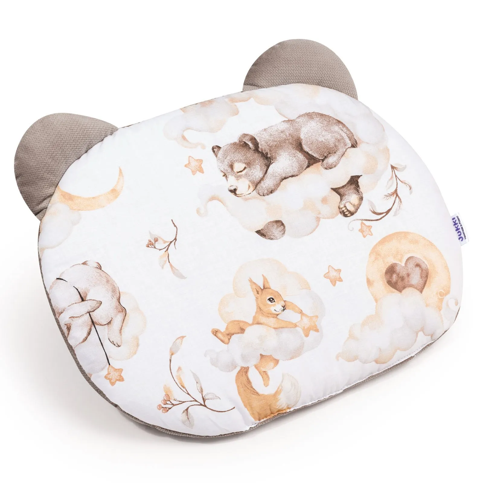 Sweet Teddy & Latte Velvet “Teddybeer” Plat Kussen