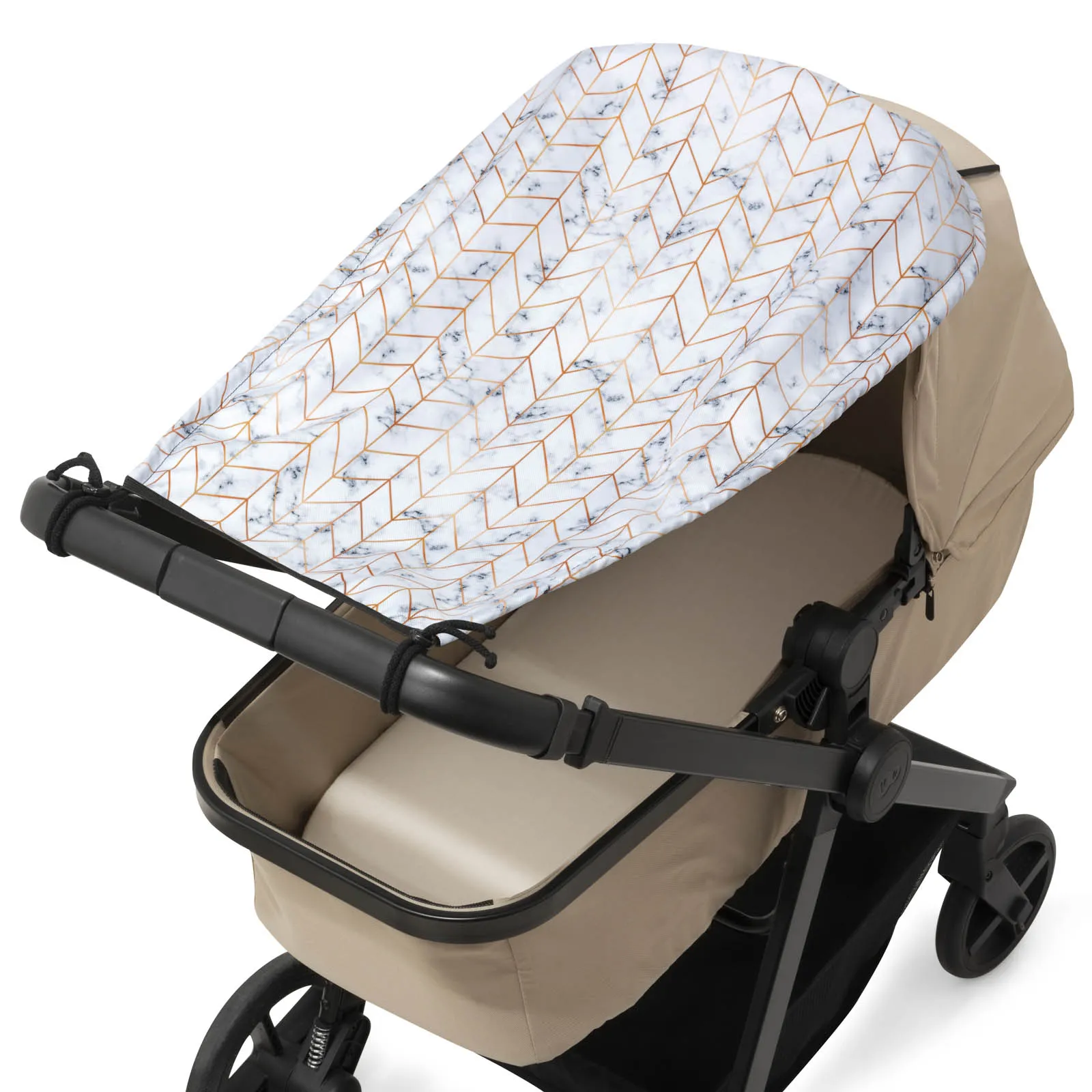 Zonnekap voor kinderwagen – Marble