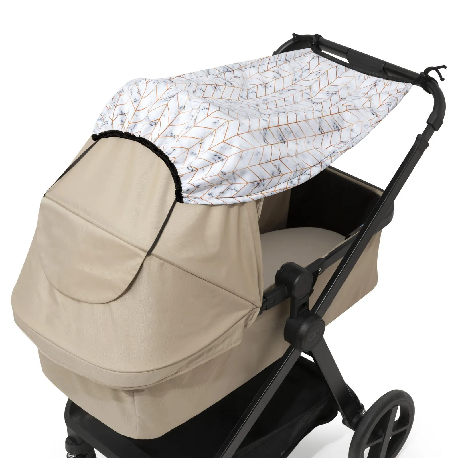 Zonnekap voor kinderwagen – Marble - Afbeelding 4