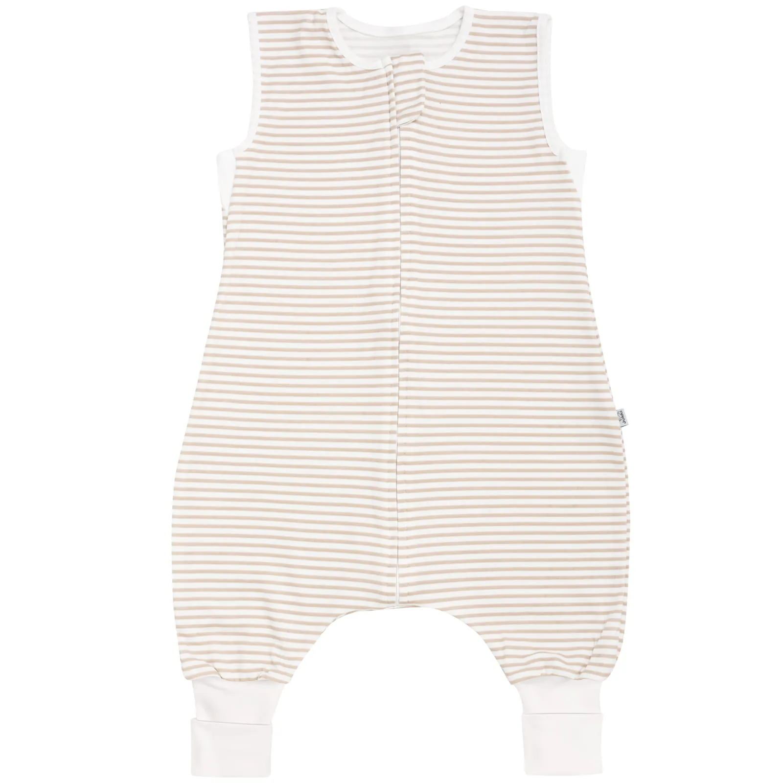 Tricot slaapzak met beentjes – Beige Stripes