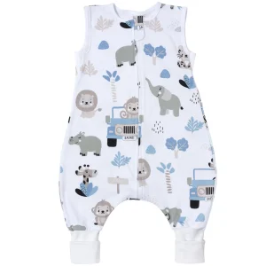Tricot slaapzak met beentjes – Blue Safari