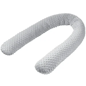 Light Grey Minky Stootrand voor kinderbed – rol 180 cm