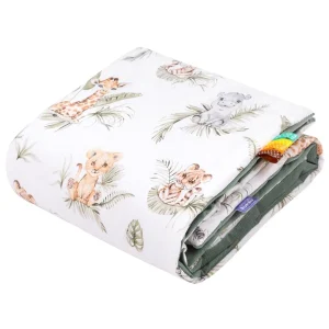 Savanna Fun & Olive Velvet Babydeken 55x75cm