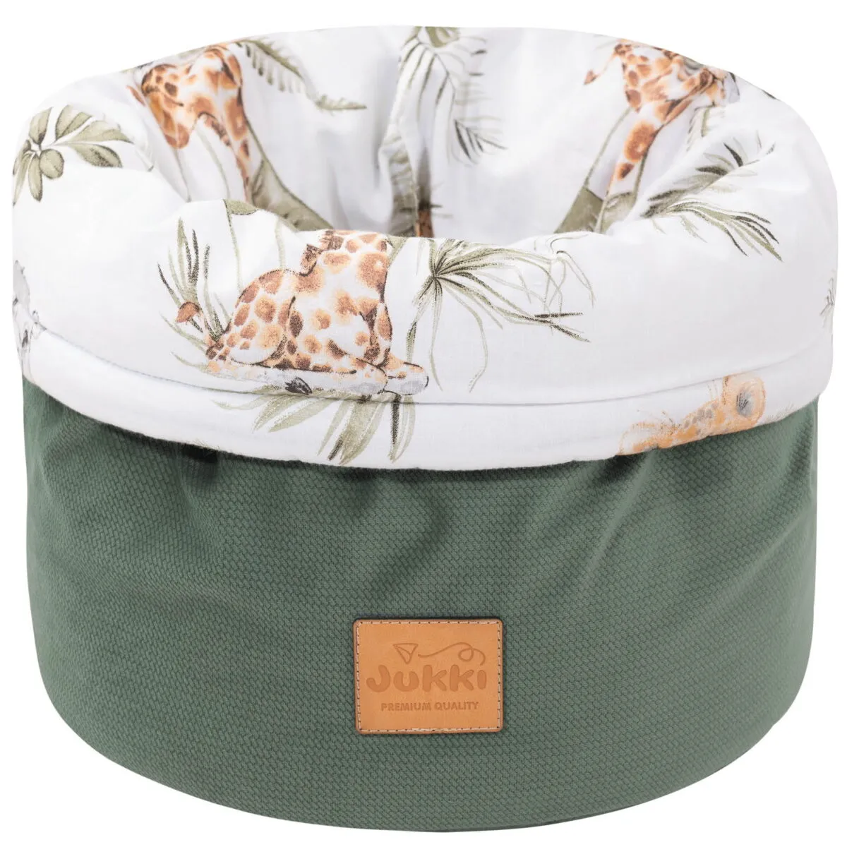 Savanna Fun & Olive Velvet Bak/mand om luiers, cosmetica en babyaccessoires in op te bergen