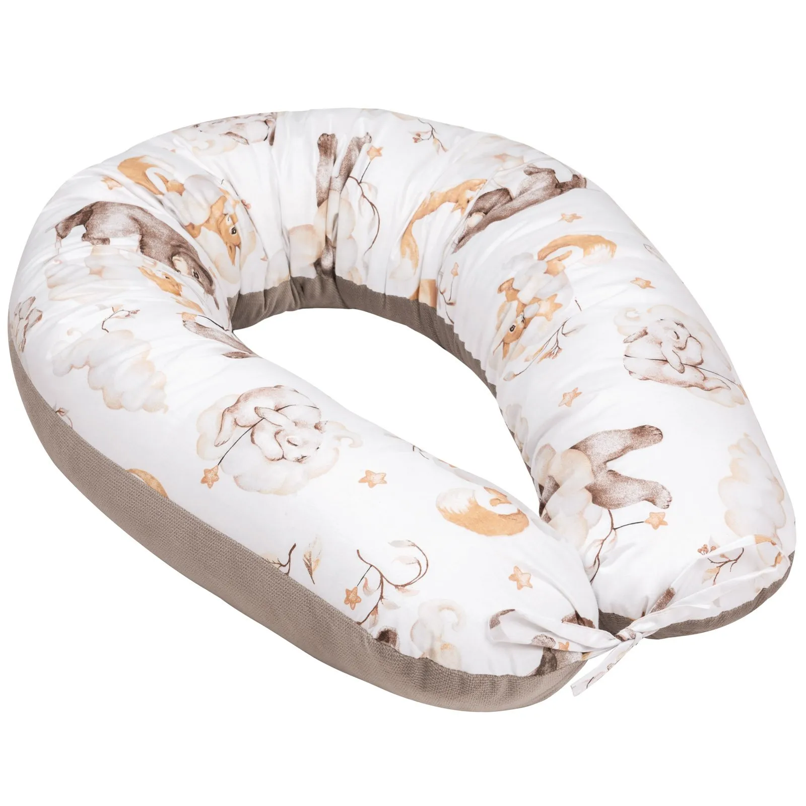 Sweet Teddy & Latte Velvet V-vormig Kussen