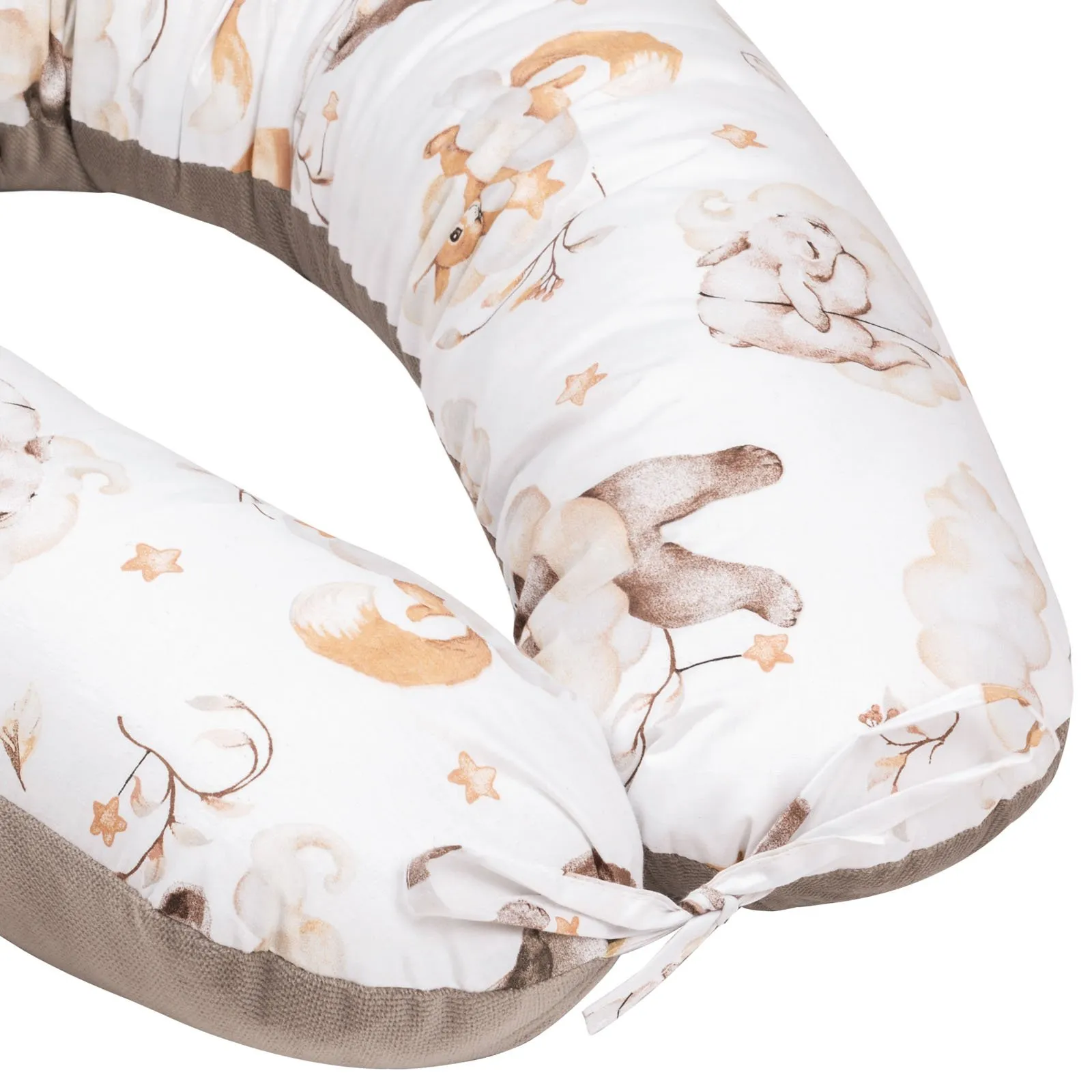 Sweet Teddy & Latte Velvet V-vormig Kussen - Afbeelding 3