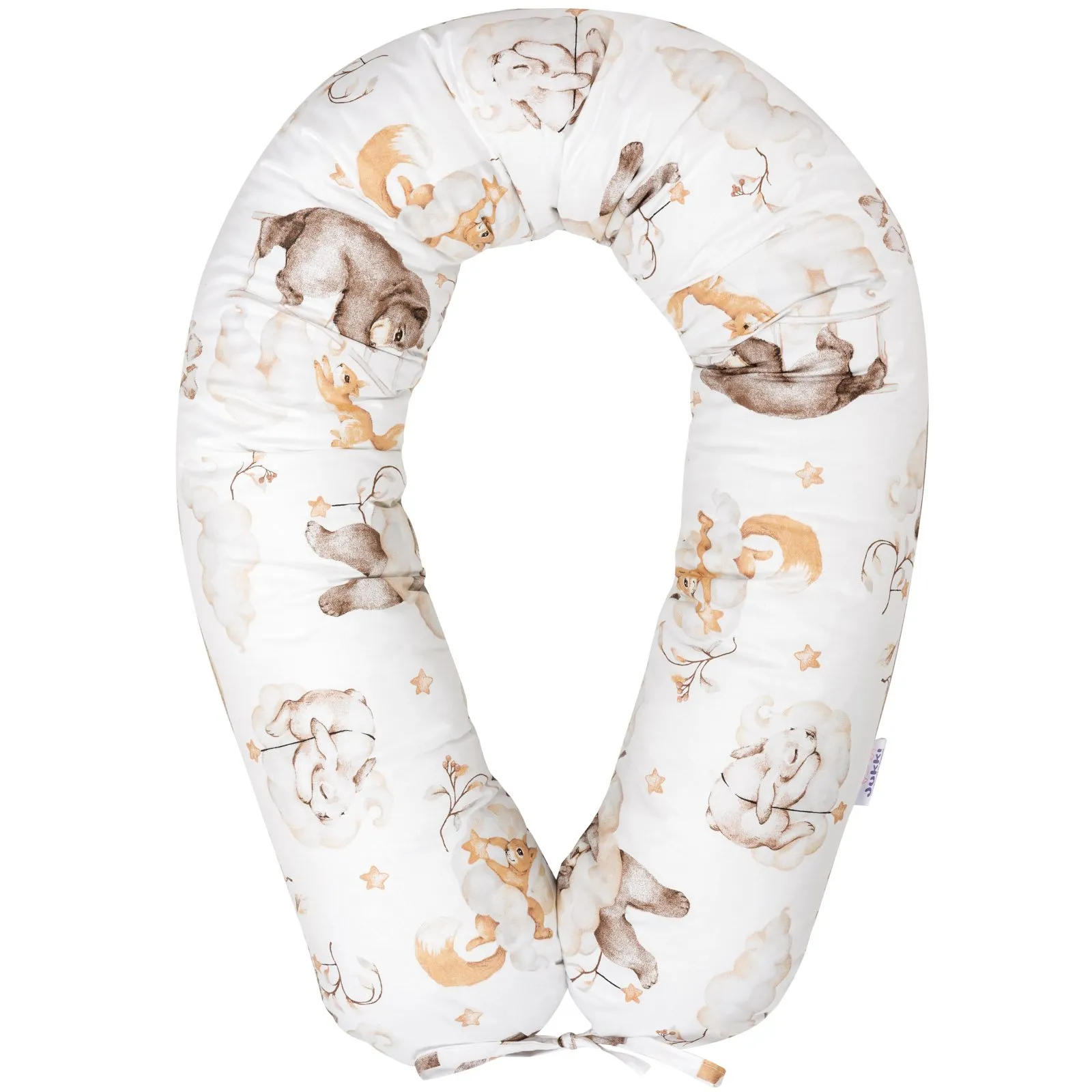 Sweet Teddy & Latte Velvet V-vormig Kussen - Afbeelding 4