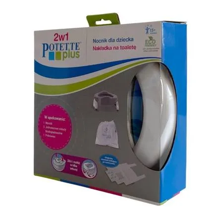 Potette Plus babypotje en toiletbril 2in1 (wit-blauw) - Afbeelding 6