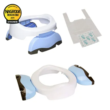 Potette Plus babypotje en toiletbril 2in1 (wit-blauw)