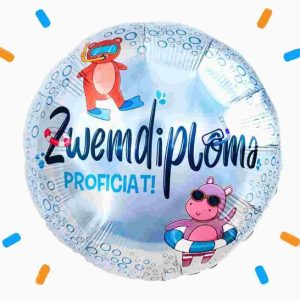 Zwemdiploma Helium Ballon - Gevuld Met Helium - 46 cm
